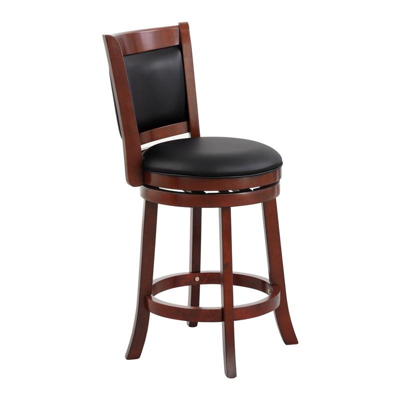 Large Picture of Homelegance Shapel 1131-24S Swivel Counter Height Chair