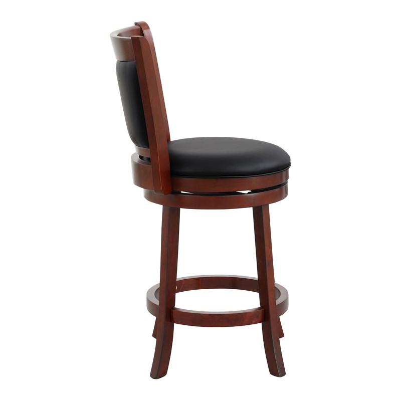 Large Picture of Homelegance Shapel 1131-24S Swivel Counter Height Chair