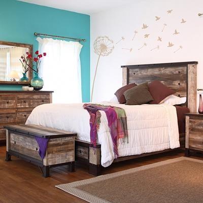 International Furniture Direct Antique IFD966-K King Bed