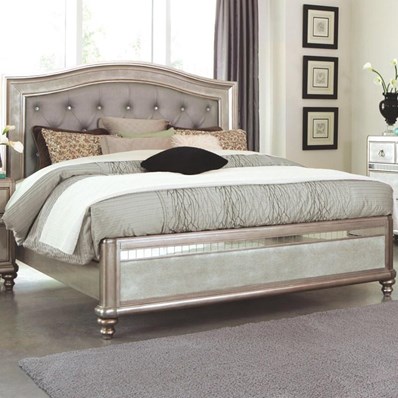 Coaster Furniture Bling Game 204181KE King Upholstered Panel Bed