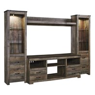 Signature Design by Ashley Trinell W446W2 4 pc Entertainment Center (Entertainment Centers)