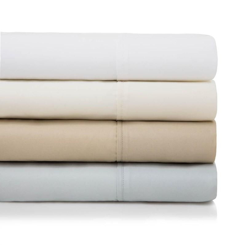 Large Picture of Malouf 600 TC Cotton Blend Pillowcase - White (King)