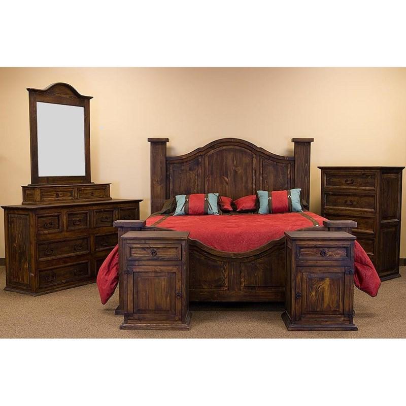 Large Picture of LMT Imports Mission Medio BUR013LMEDIO Left Nightstand
