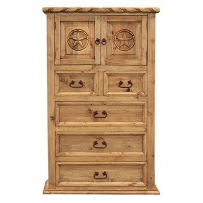 LMT Imports Country Bed W/ Rope and Star Chest