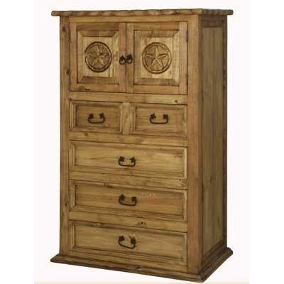 Large Picture of LMT Imports Country Bed W/ Rope and Star Chest