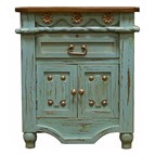 LMT Imports Turquoise Grande Nightstand