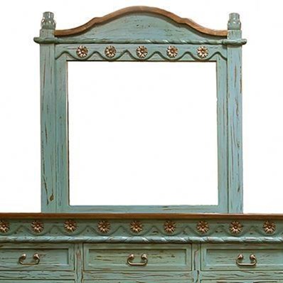 LMT Imports Turquoise Grande Dresser Mirror