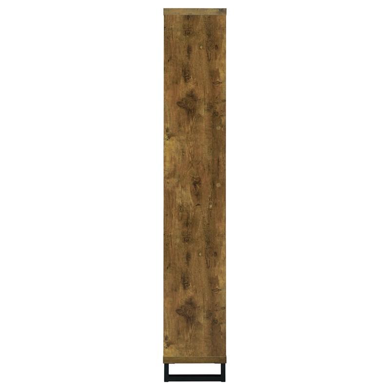 Large Picture of Coaster Furniture Delwin 801236 71-inch 6-shelf Bookshelf - Rustic Nutmeg