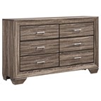 Coaster Furniture Kauffman 204193 6-Drawer Dresser - Washed Taupe