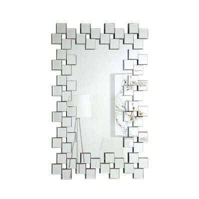 Coaster Furniture Pamela 901838 32 x 47 Inch Rectangular Frameless Wall Mirror - Silver