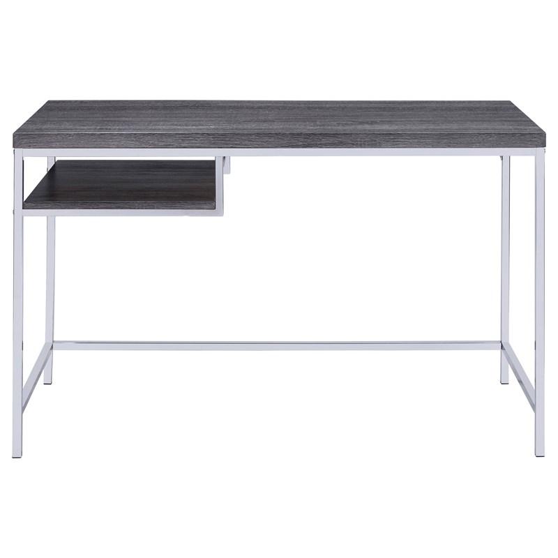Large Picture of Coaster Furniture Kravitz 801271 47-inch 1-shelf Writing Desk - Weathered Grey