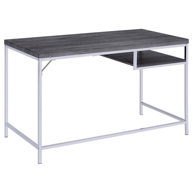 Large Picture of Coaster Furniture Kravitz 801271 47-inch 1-shelf Writing Desk - Weathered Grey