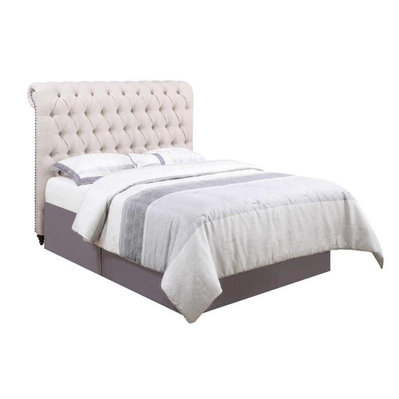 Large Picture of Coaster Furniture Devon 300525KW 57-inch Upholstered California King Panel Bed - Beige