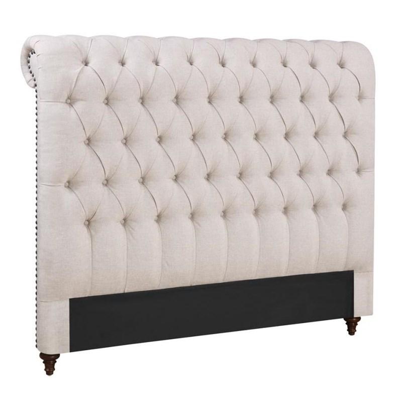 Large Picture of Coaster Furniture Devon 300525KW 57-inch Upholstered California King Panel Bed - Beige