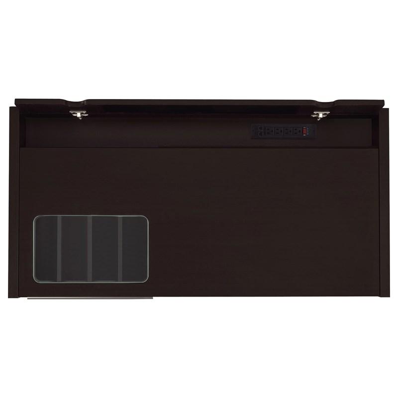 Large Picture of Coaster Furniture Halston 800702 47-inch 2-Drawer Office Desk with Cabinet - Cappuccino