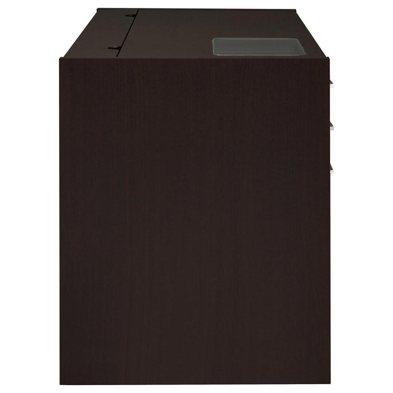 Large Picture of Coaster Furniture Halston 800702 47-inch 2-Drawer Office Desk with Cabinet - Cappuccino