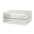 Coaster Furniture Elana 703268 1-shelf Rectangular Coffee Table - White High Gloss