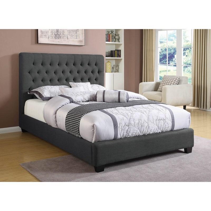 Large Picture of Coaster Furniture Chloe 300529KE King Upholstered Platform Bed