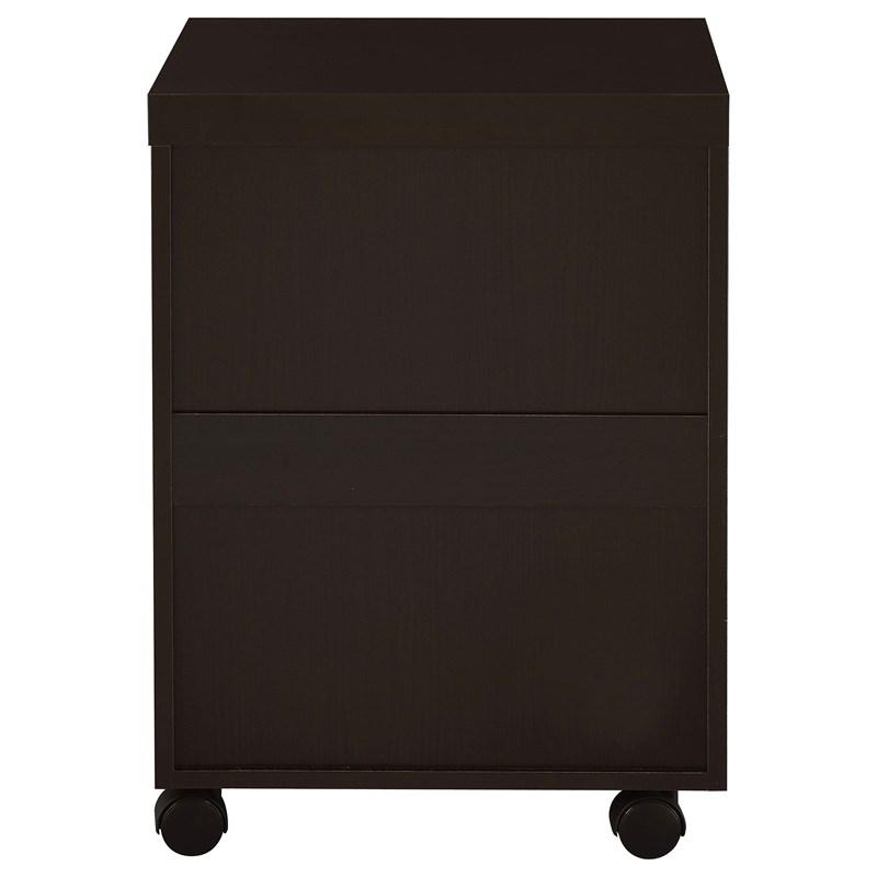 Large Picture of Coaster Furniture Skylar 800894 3-Drawer Home Office Mobile File Cabinet - Cappuccino