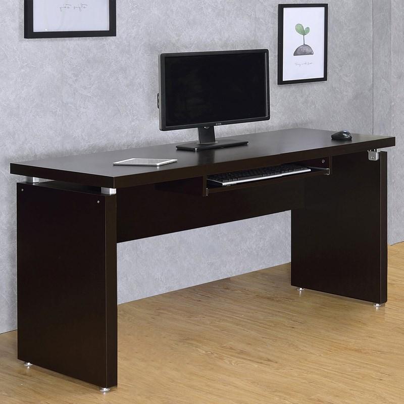 Large Picture of Coaster Furniture Skylar 800891 55-inch Computer Desk with Keyboard Drawer - Cappuccino