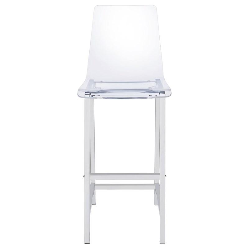 Large Picture of Coaster Furniture Juelia 100295 Clear Acrylic Bar Chair - Chrome