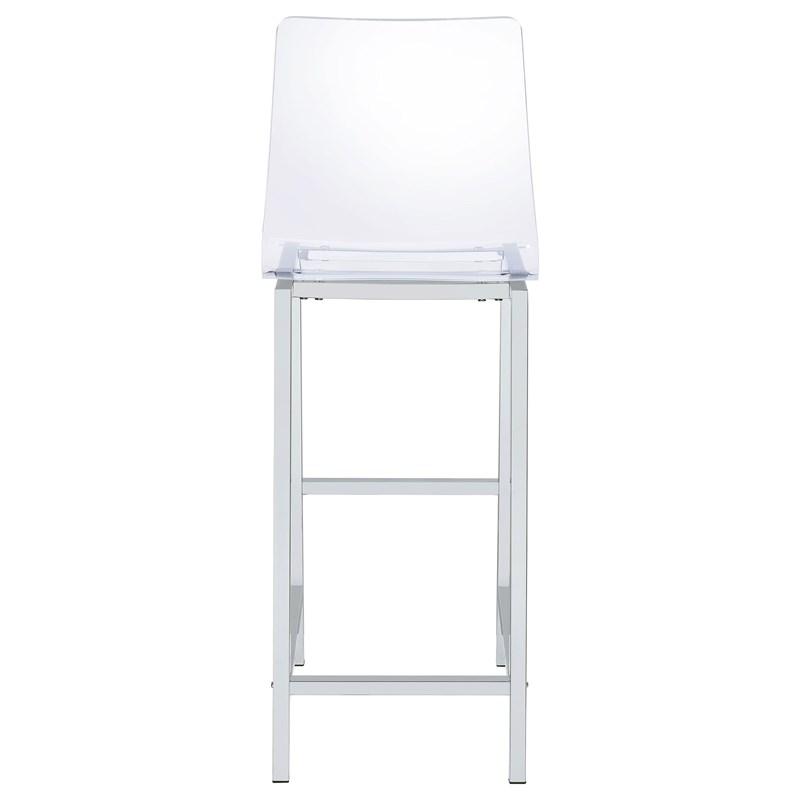 Large Picture of Coaster Furniture Juelia 100295 Clear Acrylic Bar Chair - Chrome