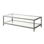Coaster Furniture Trini 720228 1-shelf Glass Top Coffee Table - Black Nickel