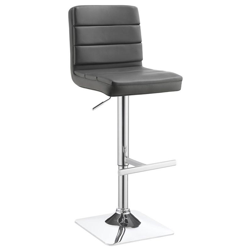Large Picture of Coaster Furniture Bianca 120696 Upholstered Adjustable Bar Stool - Grey