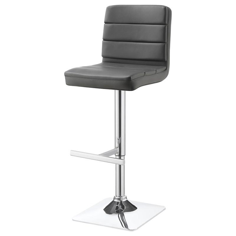 Large Picture of Coaster Furniture Bianca 120696 Upholstered Adjustable Bar Stool - Grey
