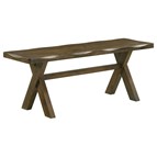 Coaster Furniture Alston 106383 47-inch Solid Wood Dining Bench - Knotty Nutmeg