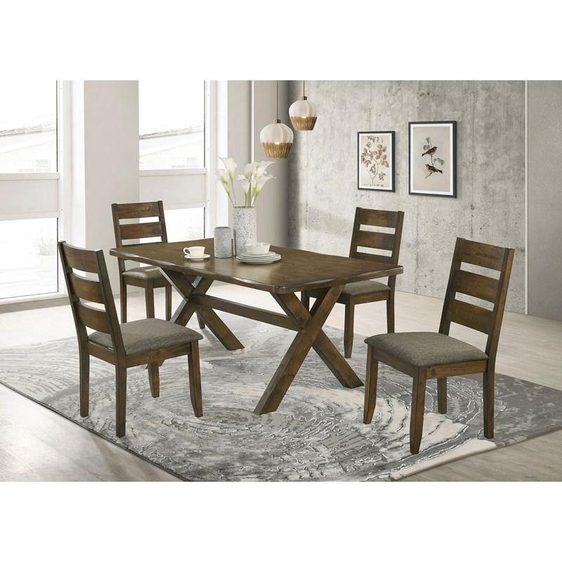 Large Picture of Coaster Furniture Alston 106382 Wood Dining Side Chair - Knotty Nutmeg