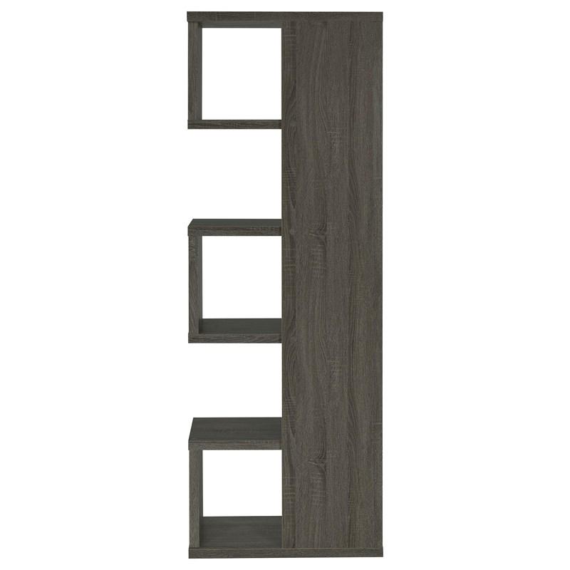 Large Picture of Coaster Furniture Joey 800552 71-inch 5-shelf Bookshelf - Weathered Grey