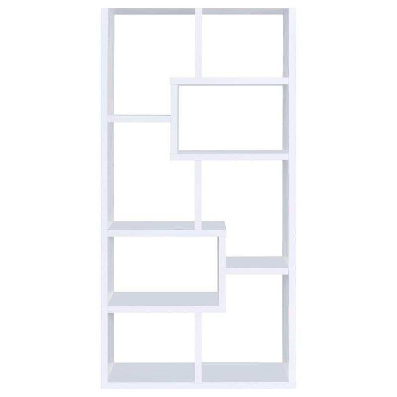 Large Picture of Coaster Furniture Theo 800136 71-inch 7-shelf Bookshelf - White