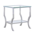 Coaster Furniture Saide 720337 Square Glass Top Side End Table - Chrome