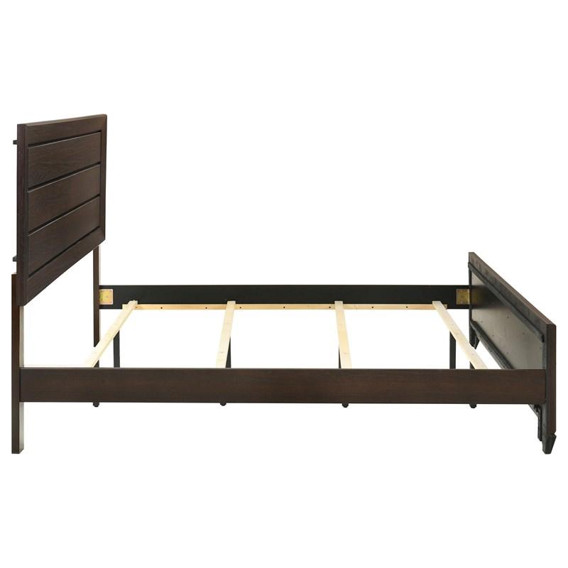 Large Picture of Coaster Furniture Kauffman 204391KE Wood Eastern King Panel Bed - Dark Cocoa