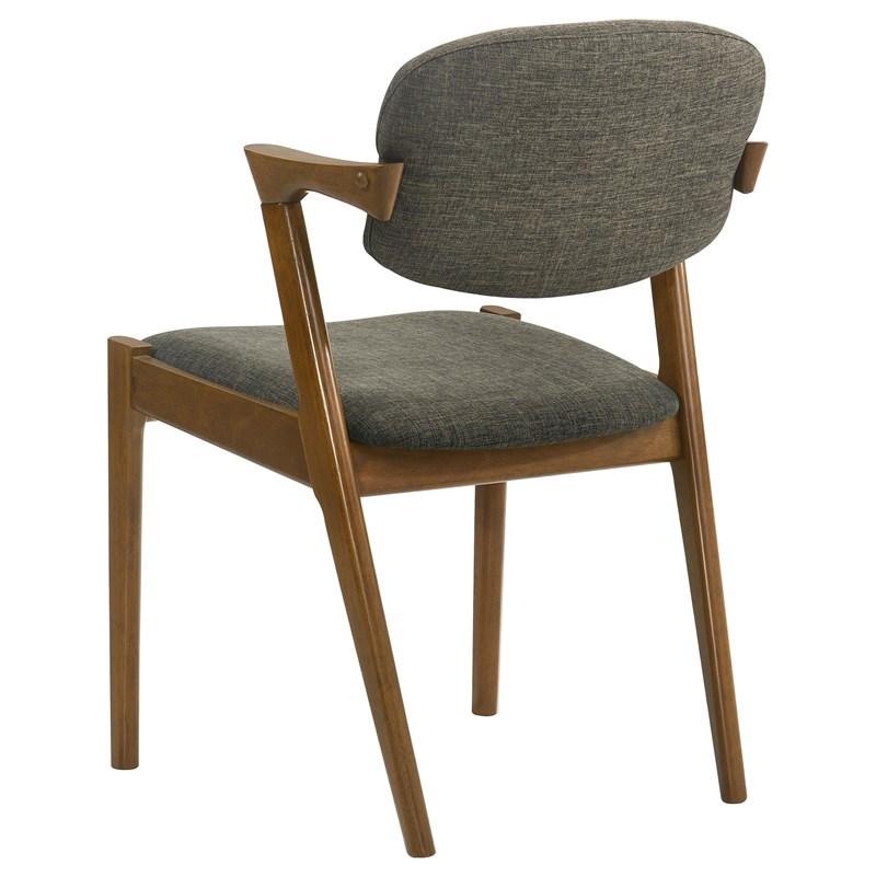 Large Picture of Coaster Furniture Malone 105352 Padded Wood Dining Arm Chair - Dark Walnut
