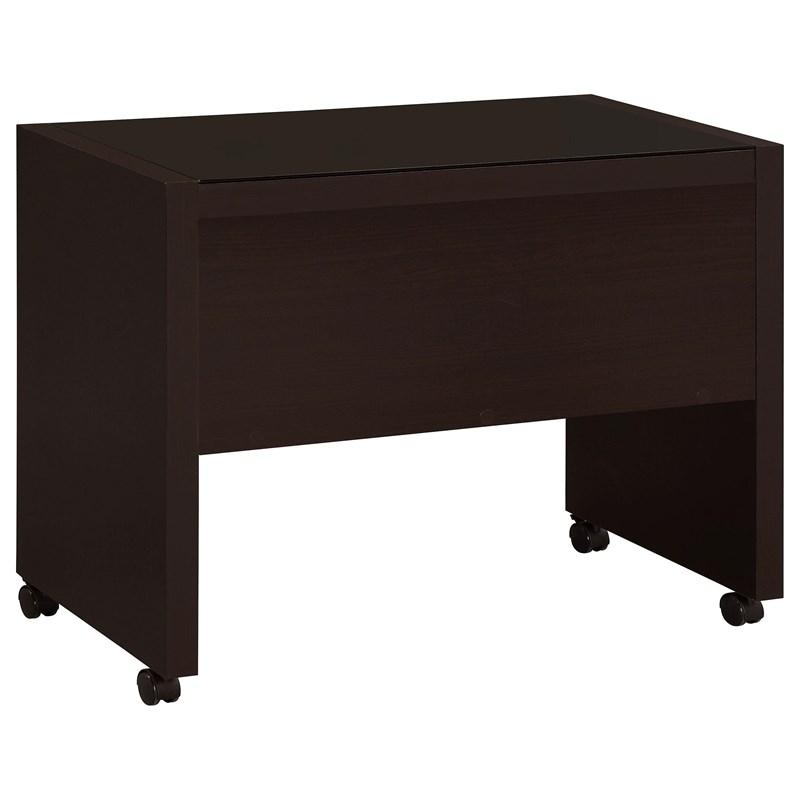 Large Picture of Coaster Furniture Skeena 800902 35-inch Home Office Mobile Return Desk - Cappuccino