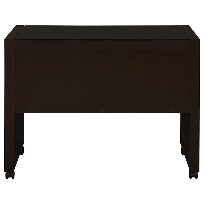Large Picture of Coaster Furniture Skeena 800902 35-inch Home Office Mobile Return Desk - Cappuccino