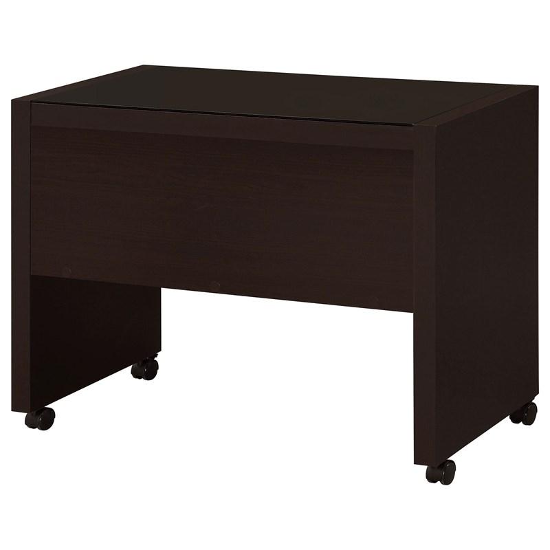 Large Picture of Coaster Furniture Skeena 800902 35-inch Home Office Mobile Return Desk - Cappuccino