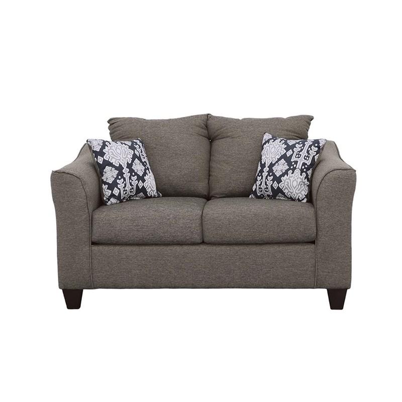 Large Picture of Coaster Furniture Salizar 506022 Upholstered Flared Arm Loveseat - Charcoal Grey