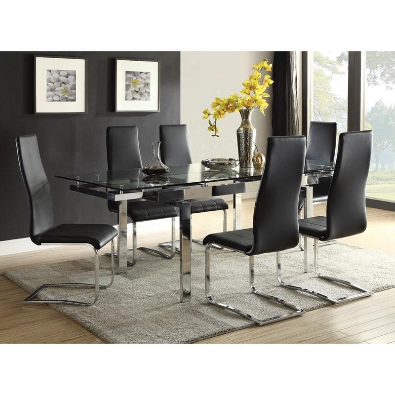 Large Picture of Coaster Furniture Wexford 106281 Dining Table with Glass Top