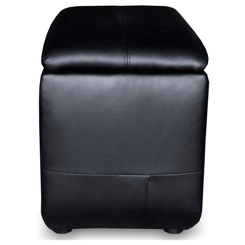 Large Picture of Coaster Furniture Cyrus 600002 Upholstered Home Theater Storage Wedge Console - Black