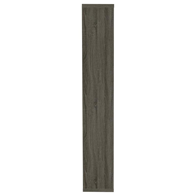 Large Picture of Coaster Furniture Theo 800510 71-inch 7-shelf Bookshelf - Weathered Grey