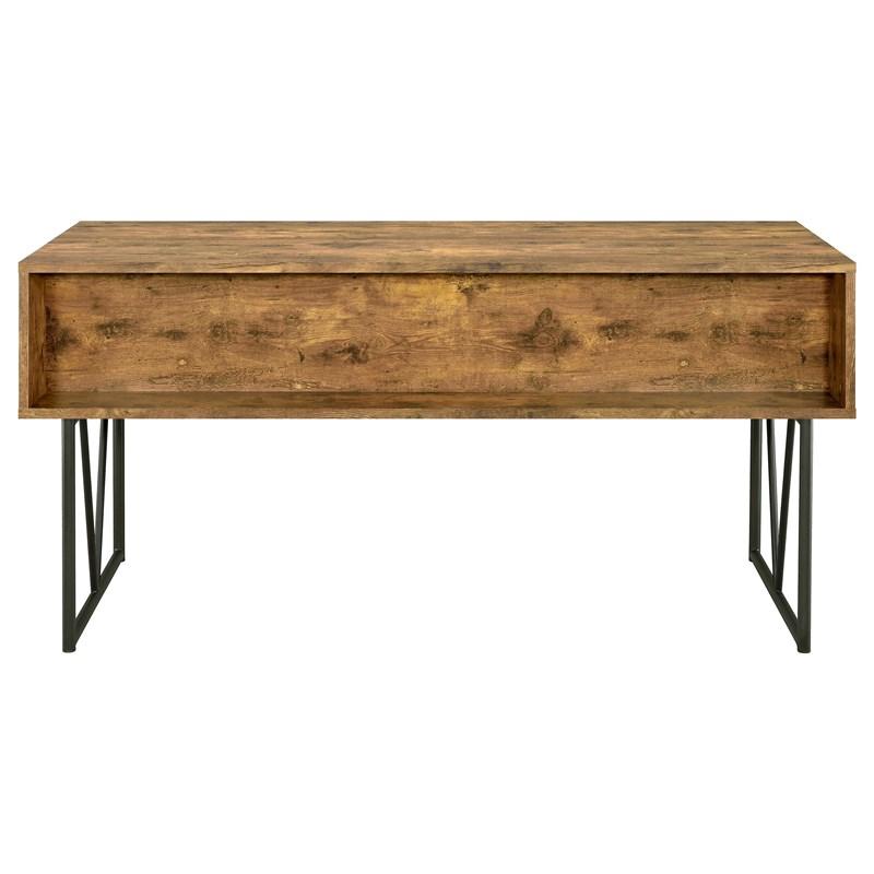 Large Picture of Coaster Furniture Analiese 800999 63-inch 4-Drawer Writing Desk - Rustic Nutmeg