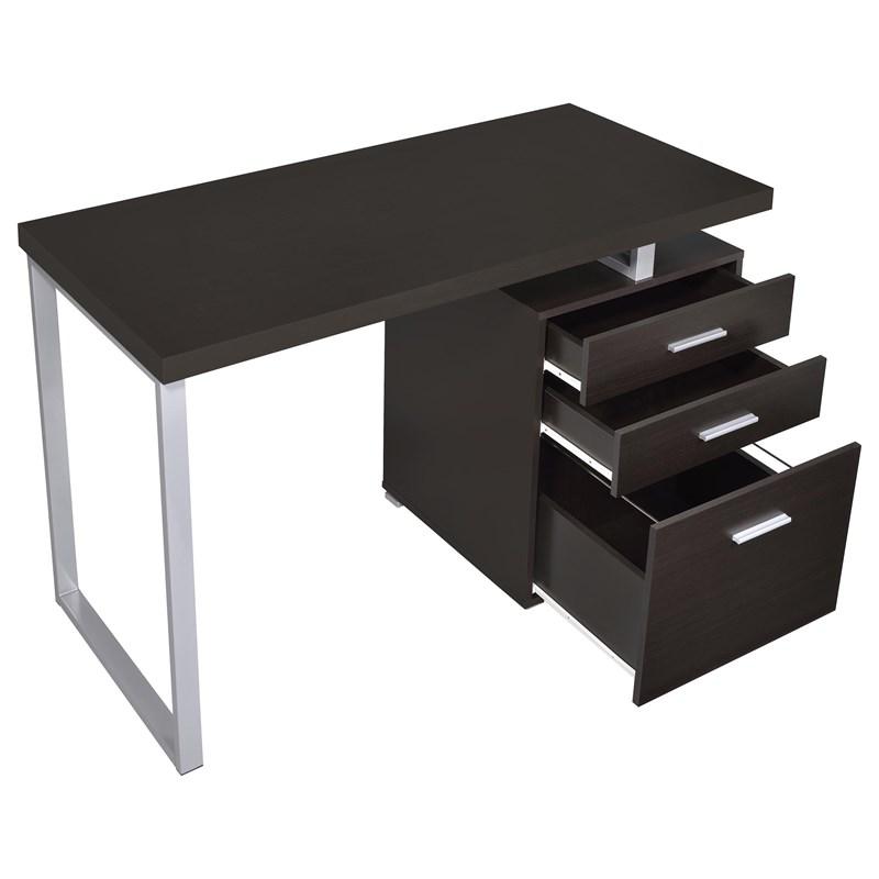 Large Picture of Coaster Furniture Brennan 800519 47-inch 3-Drawer Office Computer Desk - Cappuccino