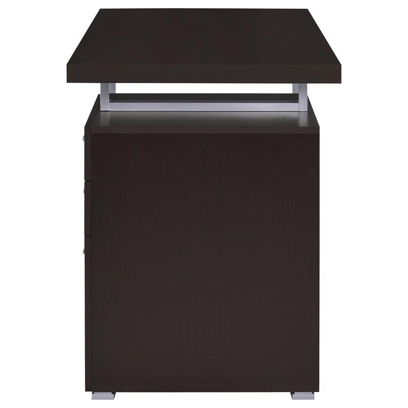 Large Picture of Coaster Furniture Brennan 800519 47-inch 3-Drawer Office Computer Desk - Cappuccino