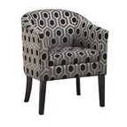 Coaster Furniture Jansen 900435 Upholstered Accent Club Chair - Grey and Black