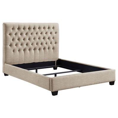 Coaster Furniture Chloe 300007F Upholstered Full Panel Bed - Oatmeal