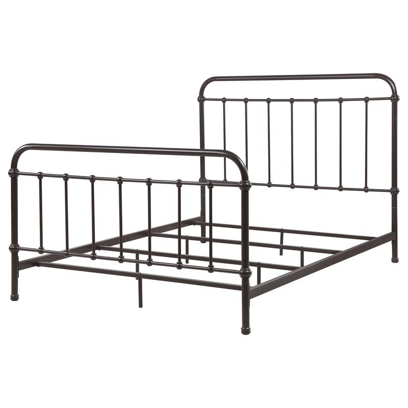 Large Picture of Coaster Furniture Livingston 300399Q Metal Queen Open Frame Bed - Dark Bronze