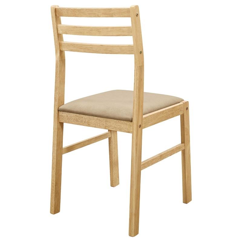 Large Picture of Coaster Furniture Bucknell 130006 3-piece Round Drop Leaf Dining Table Set - Natural
